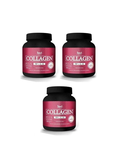 Hud Collagen Plus Powder Toz Kolajen Tip 1-2-3 3 Adet x 300 Gr