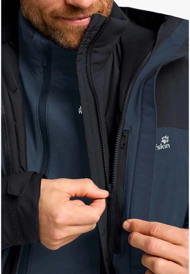 Jack Wolfskin Wild Places 3in1 Erk Lac.out. Ceket Lacivert