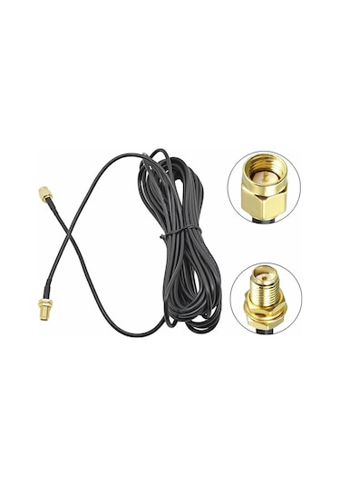 Rg174 50 Ohm Koaksiyel Sma Erkek Dişi 10 Metre Kablo Rf Sinyal Uzatma Kablosu 0-6ghz Koeksiyel