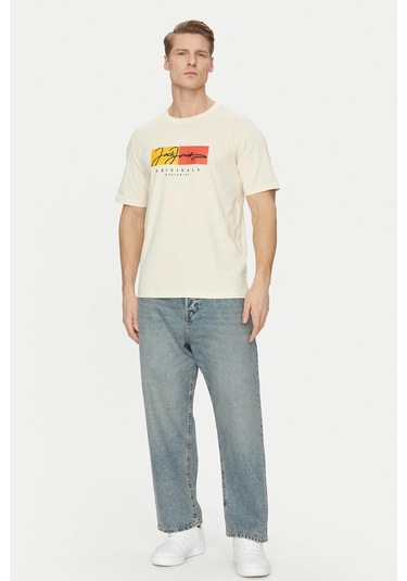 Jack & Jones Jorfrederiksberg Erkek Tişört 12278266 Bej