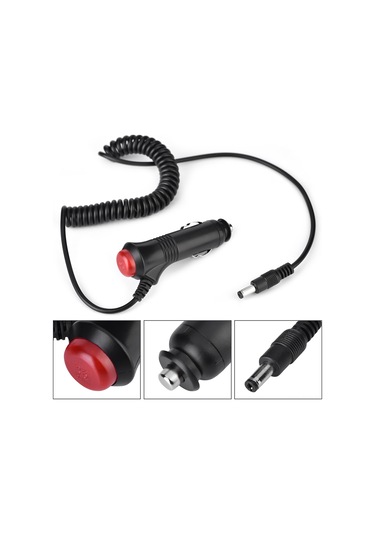 Xindoker 12v 3a Sigara Çakmak Adaptörü, 1.9m Yaylı Kablolu, Dc5.5 2.1mm Bağlantı, Anahtar Ve Gösterge Işığı, Aşırı Yük Sigortası, Abs Kasa