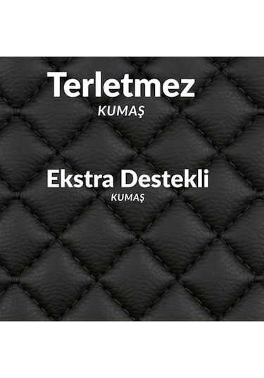 Bmw X3 Uyumlu 3 Parça Kapitone Kumaş Minder Siyah