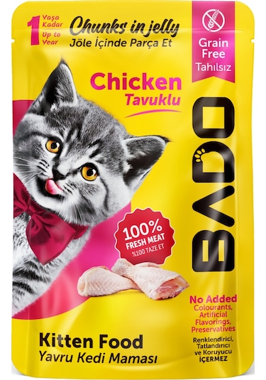 Bado Yavru Kedi Yaş Maması Tavuk 85gr