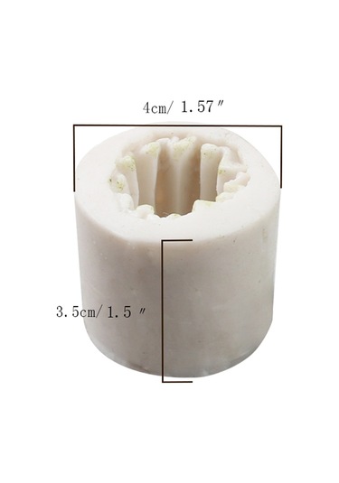 Xiyyadms Beyaz Silikon Bitki Kase Kalibi - Beton/reçine Çırak, Sabun, Mum, Fondant Uygun - Stil 2