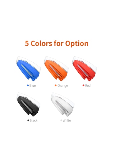 Teltree Motorcycle Universal Led Sinyal Lambalı Saçma Ve Rüzgar Engeli, Ppli Beyaz Koruyucu Kolluk