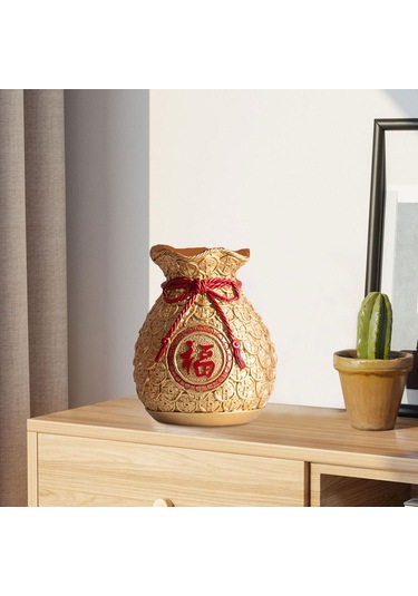 Suntek Çin Yeni Yılı Feng Shui Nimet Çanta Vazo Dekor Altın