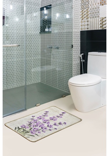 Lavender Djt 40X60 Cm Banyo Paspası Klozet Takımı Çok Renkli