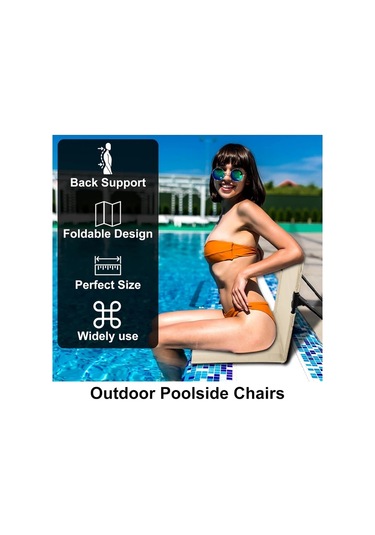 Sinuoshop Siyah 3ü 1 Açılır Havuz Şezlongu Taşınabilir Oxford Kumaş Demir Çerçeve Siyah