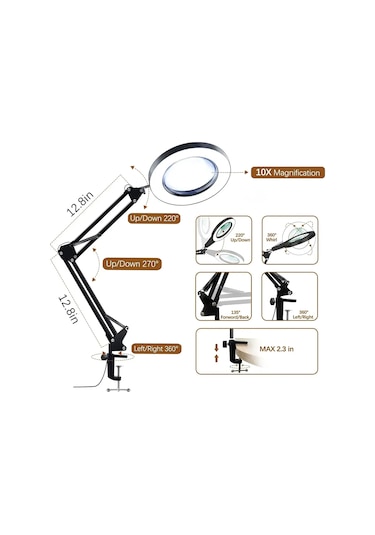 Jwin Mb-600 3 Modlu Ledli Masa Büyüteç