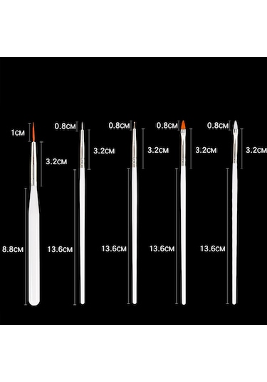 Yifomall 15'li Profesyonel Tırnak Fırçası Seti - Manikür Ve Pedikür İçin Çok Amaçlı Fırçalar