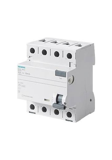 Siemens 5SV5344-6 40A 30Ma 400V 4 Pol 3 Faz+Nötr Kaçak Akım Rölesi