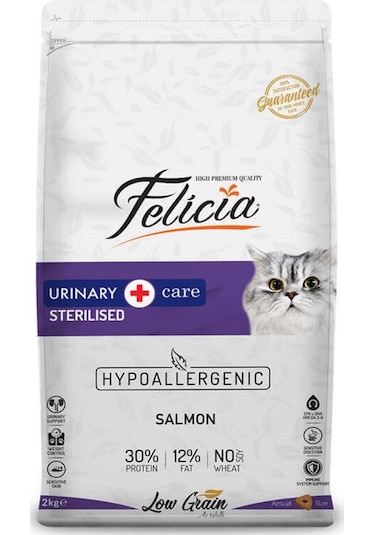 Felicia Light Sterilised Düşük Tahıllı Somonlu Kısırlaştırılmış Yetişkin Kedi Maması 2 KG