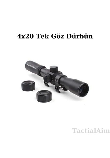 Tacticalaim 4x20 Silah Dürbünü - Dayanıklı Ve Yüksek Performanslı Siyah