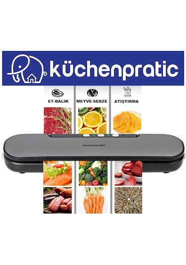 Küchen Pratic VS6910 Ev Tipi Elektrikli Vakum Makinesi - 10 Adet Vakum Poşeti Hediye
