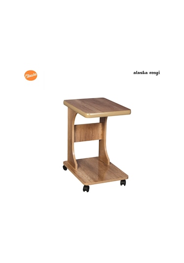 Eliusta %100 Mdf Tekerlekli C Yan Sehpa Koltuk Yanı Sehpa Fırsat