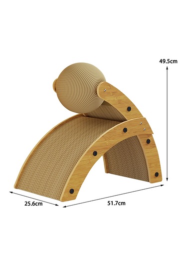 Suntek Kedi Tırmalama Pedi Oluklu Topu El 25,6cmx51,7cmx49,5cm