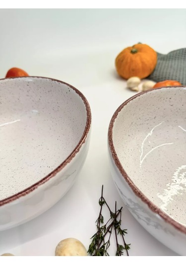 Milla Sweethome Seramik Servis Salata Kasesi 2'li Set 214704378 Beyaz