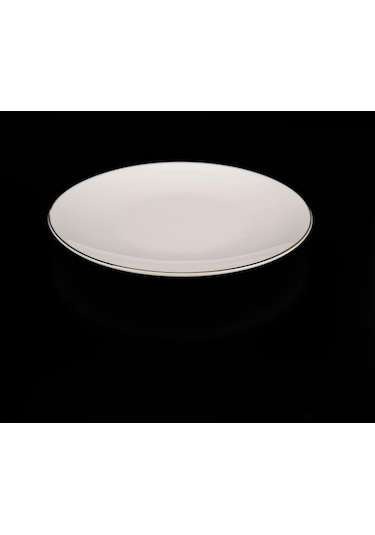 Digithome Lombardino Minimalist Modern Gold Tekli Porselen Pasta Tabağı 20 Cm