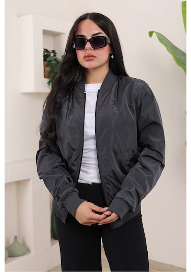 Bomber Kolej Su Geçirmez Ceket Antrasit Bndk