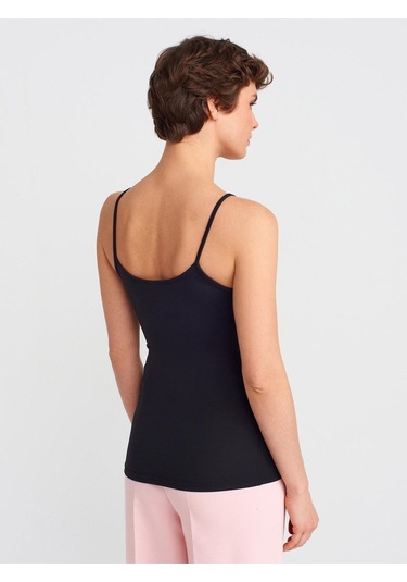 20901 İnce Askılı Poliamid Top-siyah-11366 Siyah