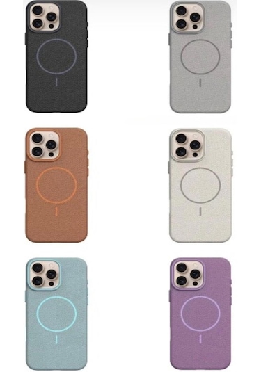 Apple Uyumlu iPhone 15 Plus Beats Magsafe Deri Görünümlü Silikon Kılıf Kapak Turuncu