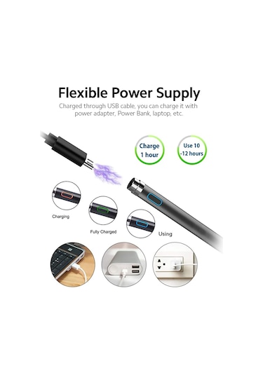 Geeroyoo Mavi El Yazısı Çizim Kalemi - Esnek Bakır Uçlu, Hassas Ve Kesin, İos/android/windows Uyumlu, 30 Dakika Otomatik Kapatma