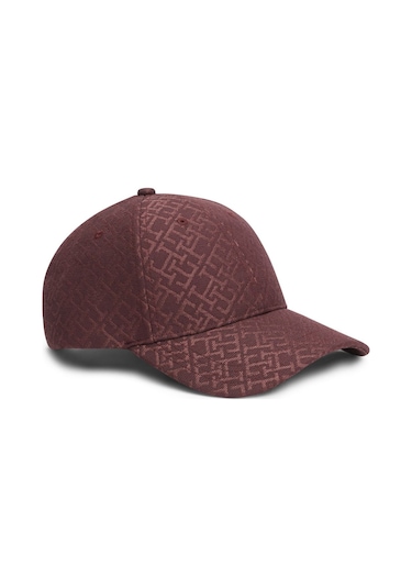 Tommy Hilfiger Th Monogram Cap Kadın Kırmızı Şapka - Aw0aw18058