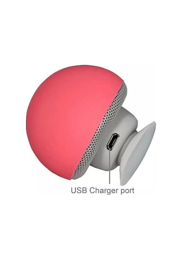 Fortunelane Kablosuz Mantar Hoparlör - Taşınabilir Mini Sub, Mikrofonlu Ve Emici Tabanlı