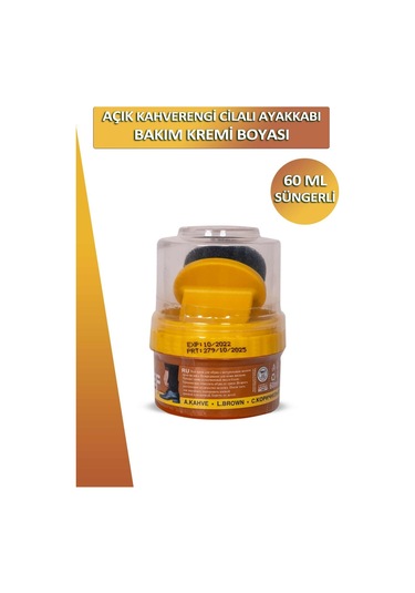 Nuri Leflef Cilalı Ayakkabı Bakım Kremi Boyası Süngerli 60 Ml 001