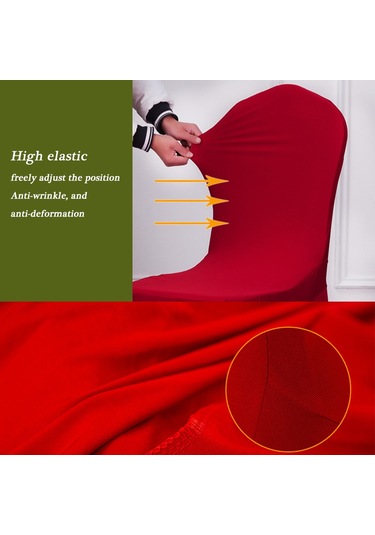 Lemestar Yüksek Omuzlu Sandalye Kılıfı Ofis Otel Restoran İçin, Esnek Tek Parça Kumaş, Kaymazsız, Basit Desen, 21 Renkten Seçim Diğer