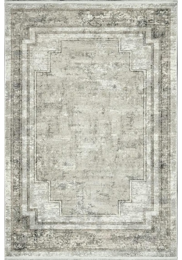 Zeugma Yumuşak Yüzey 100 Tarak Viskon Halı Zeu 3006 Gri E Gri