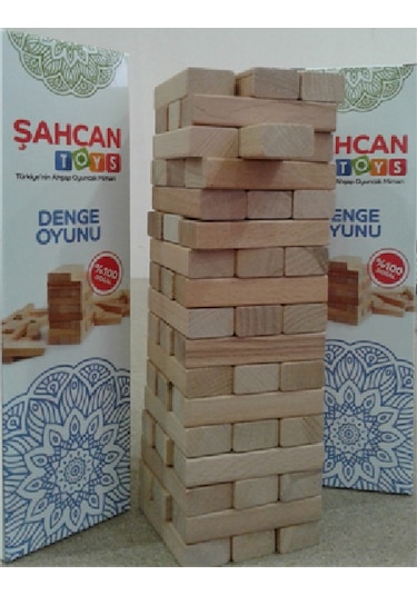 Şahcan Denge Oyunu Jenga A Kalite Ahşap 54 Parça