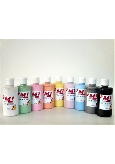 M1 Art Akrilik 140 G Boya Seti 9lu - 140 G x 9 Adet