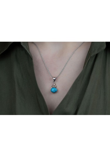 Turkuaz Taşlı Gümüş Otantik Set Gümüş