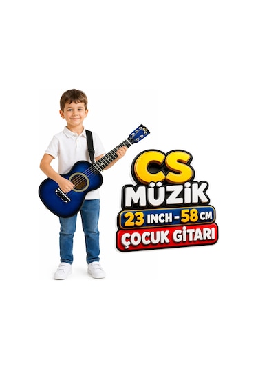 Fourtune Loki T-80BL 6 Telli Mavi Çocuk Gitarı Gerçek Ağaç