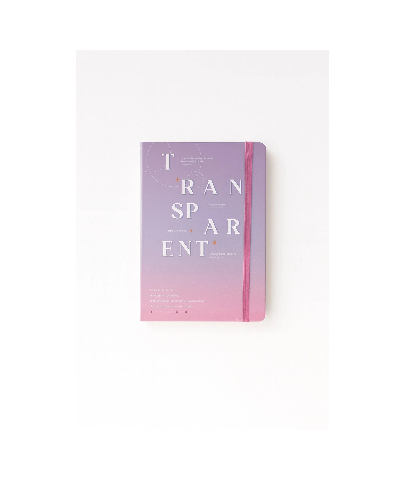 Ajanda Günlük Çizgili Not Defteri Notebook Transparent Pembe