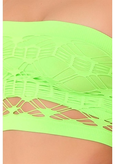 Emay 4050 Double Örgü Straplez Korse Yeşil 001