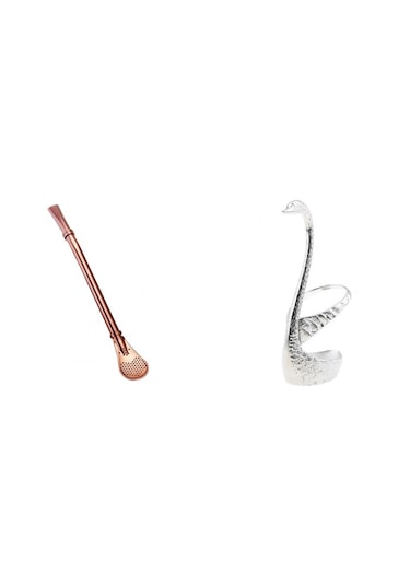 Suntek Yaratıcı Kahve Kaşığı İçme Straw Mini Yerba Mate 001