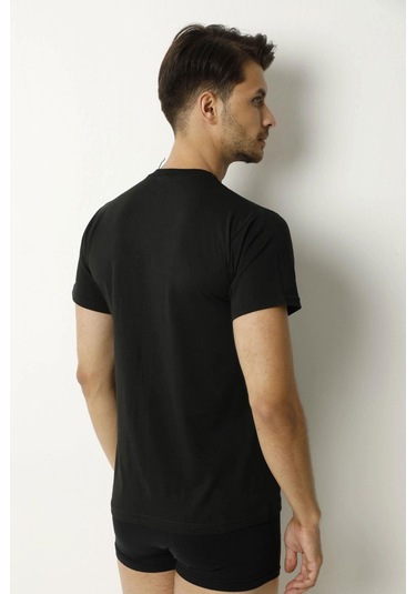 Saran Erkek Penye %100 Pamuk Sıfır Yaka Fanila Atlet 3007 - 6 Adet 001