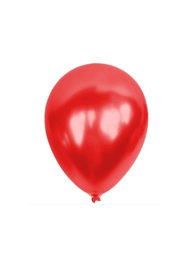 Balon Metalik Kırmızı Balon - 10 Adet Kırmızı