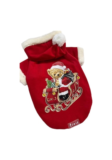 Miniş Sledge Teddy Küçük Orta Irk Köpek Yılbaşı Sweatshirt