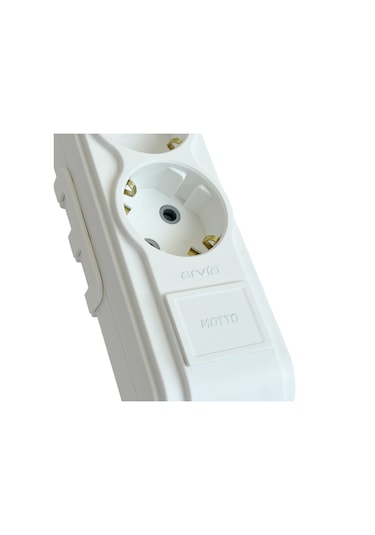 Arvia Motto Üçlü Topraklı Grup Priz Çocuk Korumalı 3 Metre Kablolu 35 01 1003 403 3