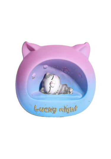 Kedi Yıldız Gece Lambası Uyku Küçük Gece Lambası Ortam Işığı Çok Renkli