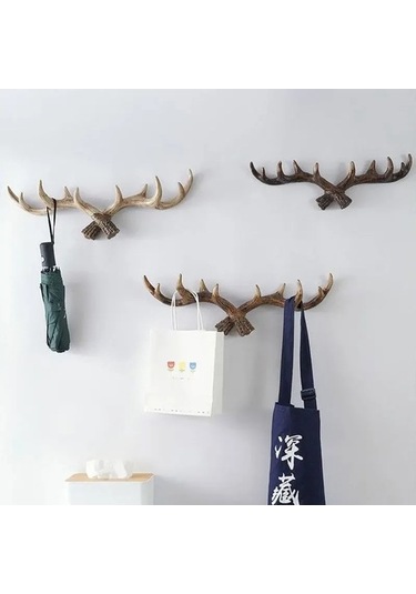 Zyzqstore Boğa Boynuzu Duvar Askısı, Giysi Ve Havlu Askısı, 1 Adet, Süslemeli 1pcs