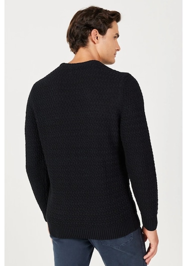 Wrangler Bisiklet Yaka Regular Fit Siyah Erkek Kazak W232580001 Siyah