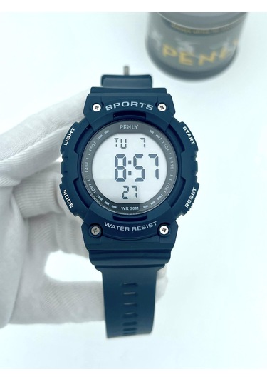 Penly Su Geçirmez Dijital Yetişkin Kol Saati 349 Model Mavi +4 Renk Kronometre-alarmlı 5atm