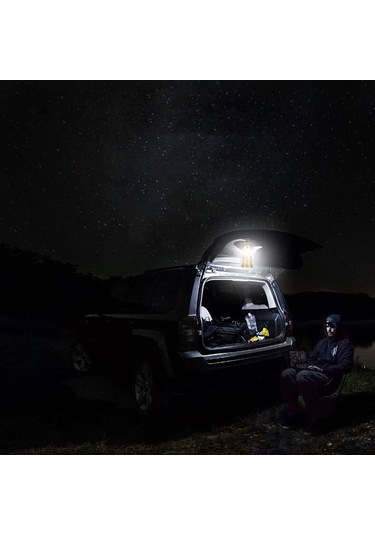 Jeehugo Siyah Güneş Enerjili Çadır Lambası, Elden Taşınabilir, Usb Doluş, Fener Modu, Cep Telefonu İçin Acil Şarj Portu Siyah