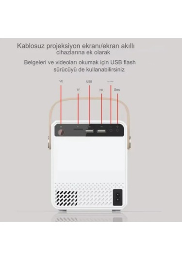 Android 4k Destekli Lcd Led Projeksiyon Cihazı