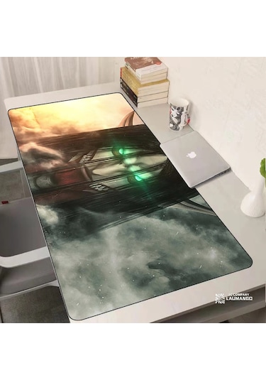Laumango Titan Oyun Mouse Pad Xxl - Kaymaz Kauçuk Bilgisayar Halı, Klavye Destekli Gamer Aksesuar S Kırmızı Kırmızı