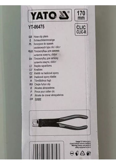 Yato Click-r 170mm, Yt-06475 Kaynaklı Somunlar İçin Pense 280404881